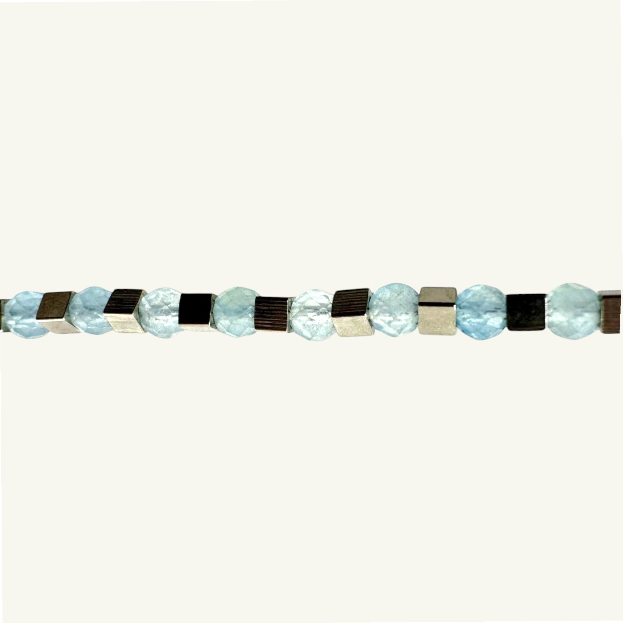 Bracciale acquamarina sfaccettata Sharifa Crystals